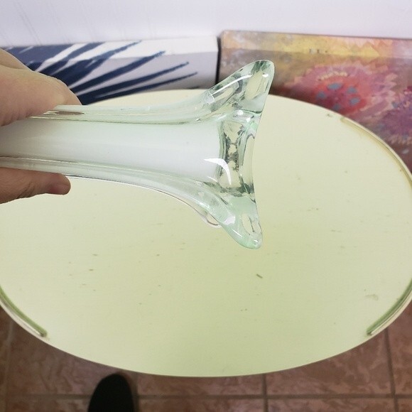 Vintage Milky White Tall Flower Boho Decorative Vase - Picture 8 of 9